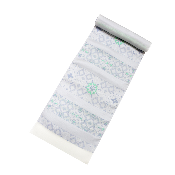 夏・西陣織九寸名古屋帯【沢本織物謹製】「幾何学文様」夏のお茶事・パーティーに 夏・西陣織九寸名古屋帯【沢本織物謹製】「幾何学文様」夏のお茶事・パーティーに