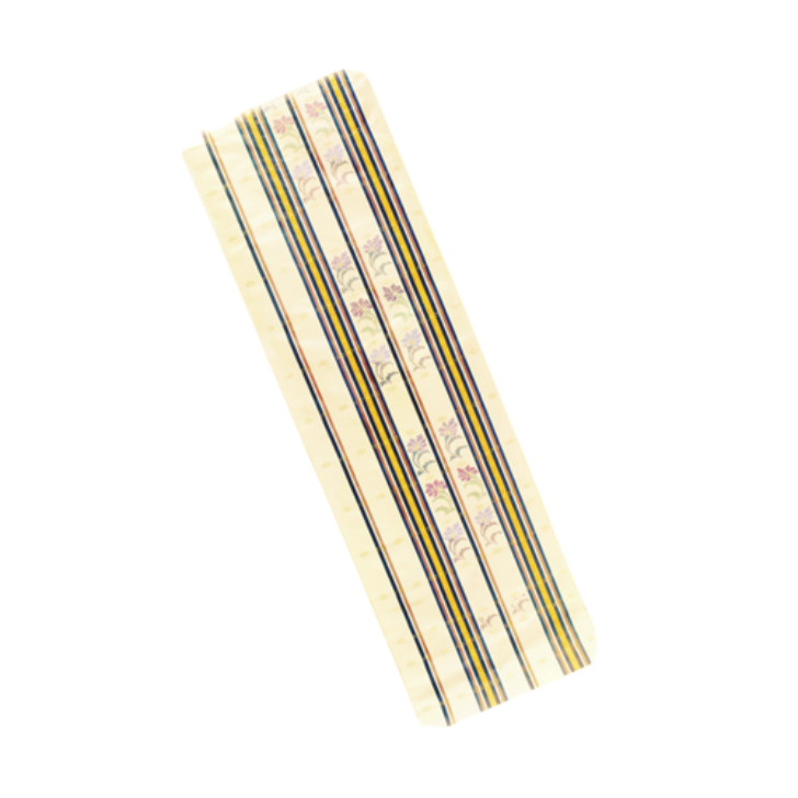 帯屋捨松 謹製|九寸名古屋帯|西陣織|ベージュ×忍冬唐草・間道文様|お茶席・観劇・趣味の会・付け下げ・小紋に最適 帯屋捨松 謹製|九寸名古屋帯|西陣織|ベージュ×忍冬唐草・間道文様|お茶席・観劇・趣味の会・付け下げ・小紋に最適