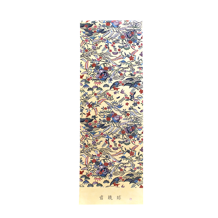 古琉球小紋 紅型染 丹後ちりめん 正絹 ― 上品で華やかなおしゃれ着・お茶会着に 古琉球小紋 紅型染 丹後ちりめん 正絹 ― 上品で華やかなおしゃれ着・お茶会着に