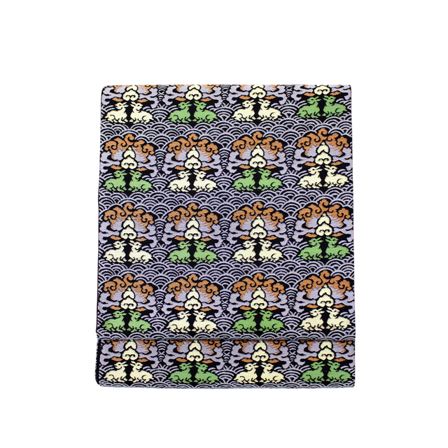 たつむら袋帯| 龍村美術織物の最高級帯|花兎と青海波の吉祥文様|銘は波に兎 たつむら袋帯| 龍村美術織物の最高級帯|花兎と青海波の吉祥文様|銘は波に兎